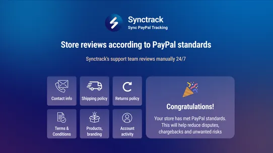 Synctrack PayPal Tracking Sync screenshot