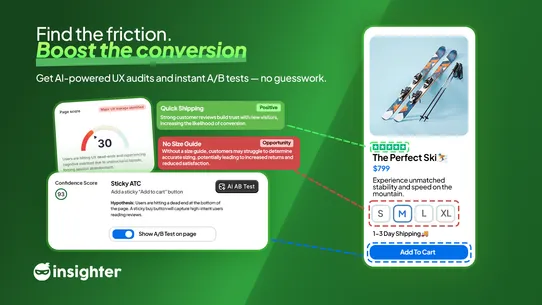 Insighter: AI CRO &amp; AB Testing screenshot