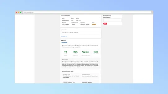 ExemptSync ‑ Auto Tax Certs screenshot