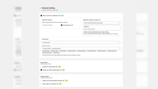 Altra Variants: Show Variants screenshot