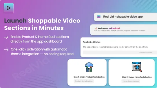 Reel vid (shopable video app) screenshot