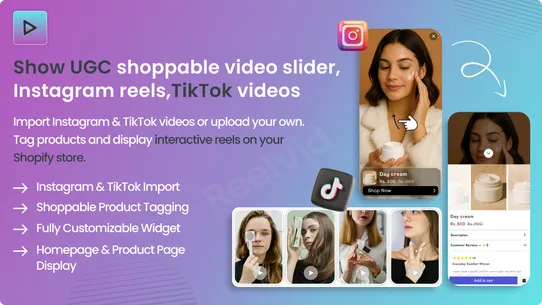 Reel vid (shopable video app) screenshot