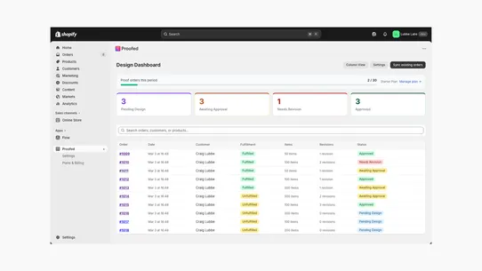 Proofed Digital Proof Manager screenshot