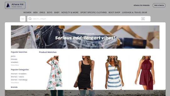 Athena XAI Search screenshot