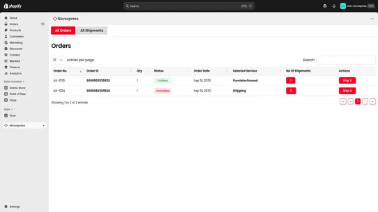 Novoxpress screenshot