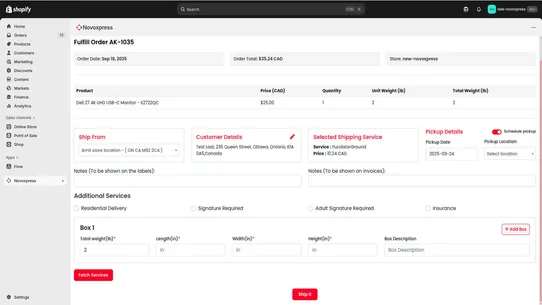Novoxpress screenshot
