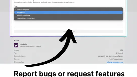 VerzPoint ‑ DM Checkout Links screenshot