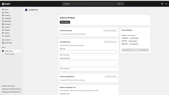 Teckiy AI SEO screenshot
