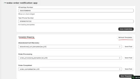 Waba Order Notification screenshot