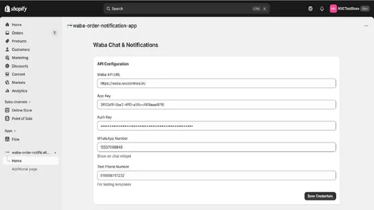 Waba Order Notification screenshot