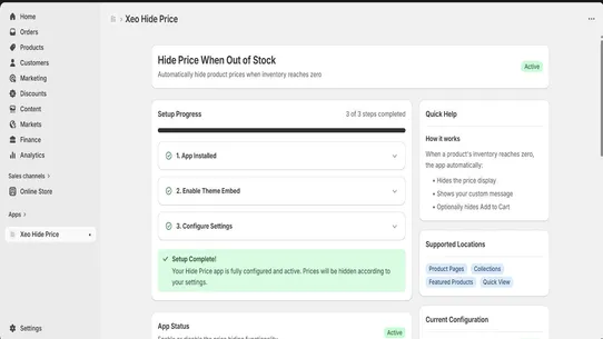 Xeo Hide Price screenshot