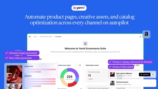 Yarnit E‑comm AI Connect screenshot