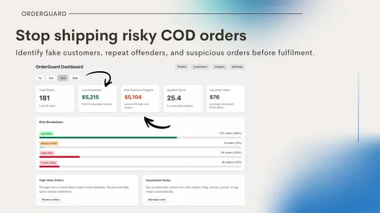 OrderGuard: COD Protection screenshot