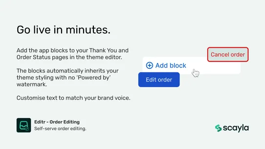 Editr ‑ Order Editing screenshot