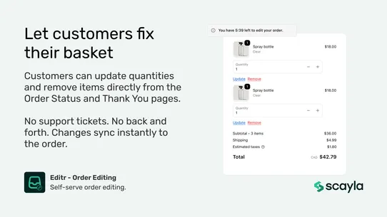 Editr ‑ Order Editing screenshot