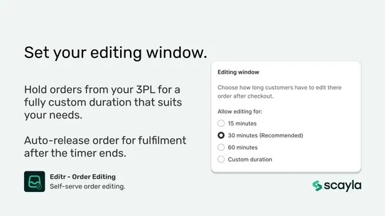 Editr ‑ Order Editing screenshot