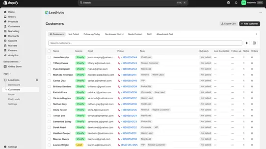 LeadNotio screenshot