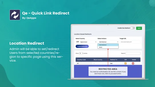 Qe: Quick Link Redirect screenshot