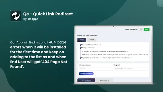 Qe: Quick Link Redirect screenshot