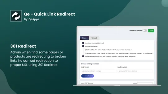 Qe: Quick Link Redirect screenshot