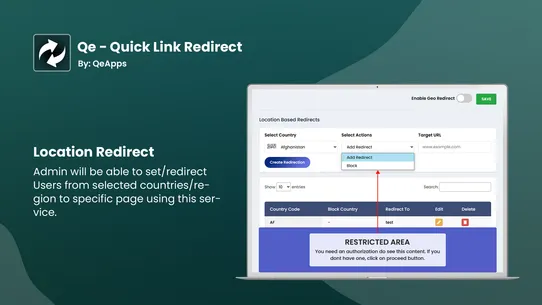 Qe: Quick Link Redirect screenshot