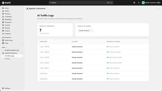 Agentic Commerce screenshot