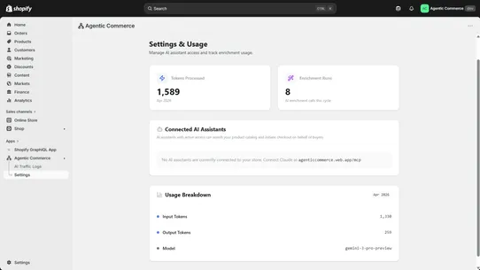 Agentic Commerce screenshot