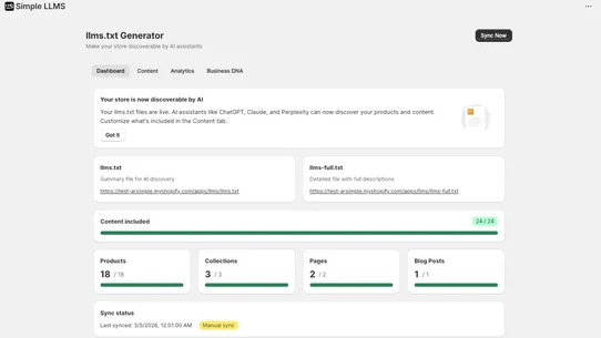 Simple LLMS screenshot