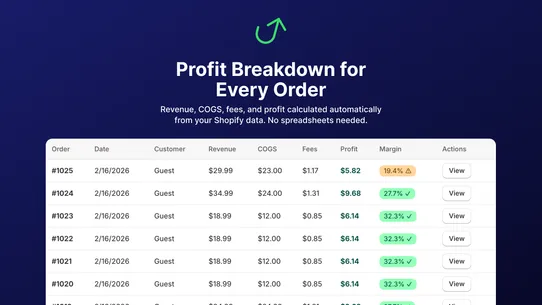 OrderProfit — Profit Analytics screenshot