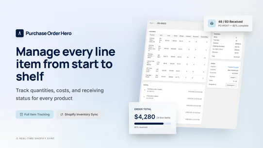 Purchase Order Hero screenshot