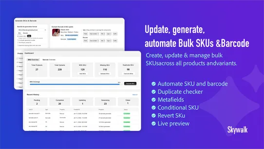 Skywalk SKU Generator &amp; Auto screenshot