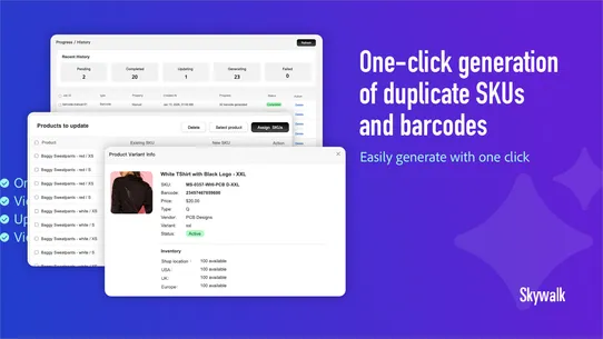 Skywalk SKU Generator &amp; Auto screenshot