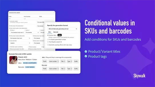Skywalk SKU Generator &amp; Auto screenshot
