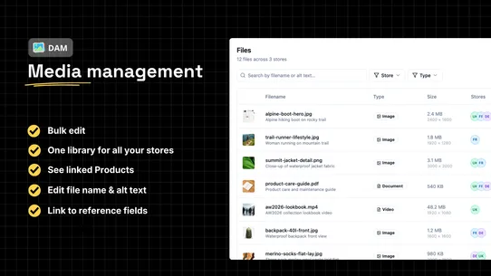 Peak PIM ‑ Catalog Manager screenshot