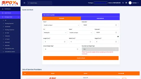 Spdy Parcel screenshot
