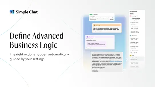 Simple Chat ‑ AI Assisted CRM screenshot