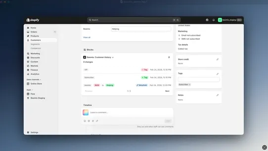 Beemlo: Tag &amp; Metafield screenshot