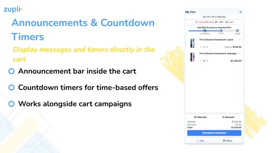 Zupli Cart Drawer screenshot