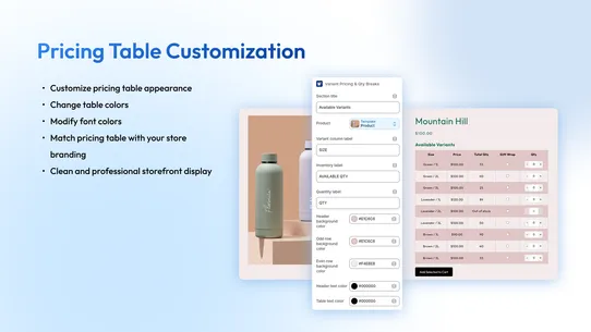Variant Pricing &amp; Qty Breaks screenshot