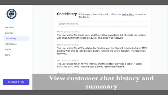 Farnsla ‑ AI Support Chatbot screenshot