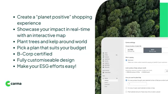 Carma: Trees/Kelp at Checkout screenshot