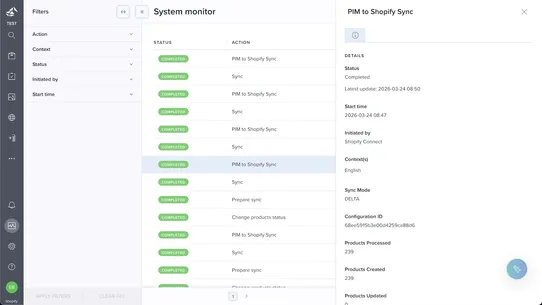 Bluestone PIM Connect screenshot