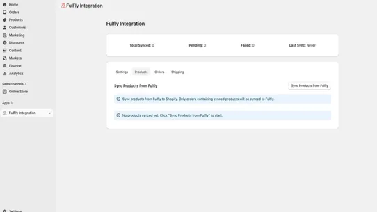 FulFly Integration screenshot