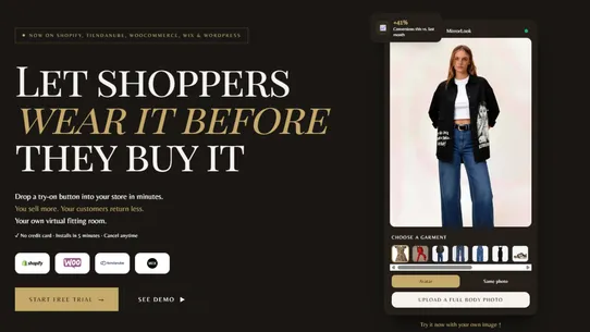 MirrorLook AI Virtual Try‑On screenshot