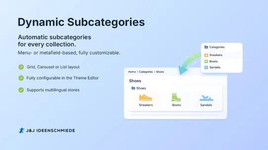 Dynamic Subcategories screenshot