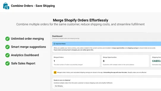 Combine Orders – Save Shipping screenshot