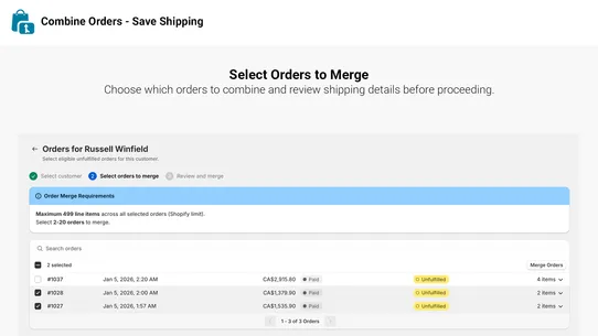 Combine Orders – Save Shipping screenshot