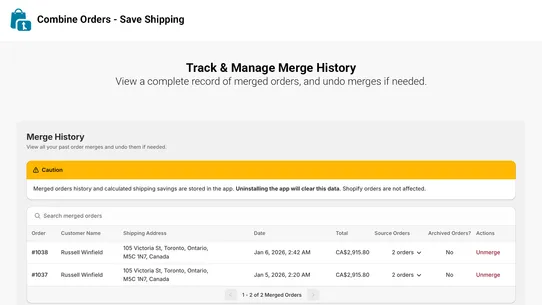 Combine Orders – Save Shipping screenshot