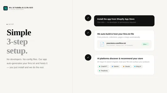 BA: AI Visibility &amp; LLMs AEO screenshot