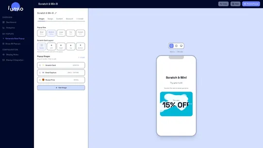 Lumio Popups screenshot